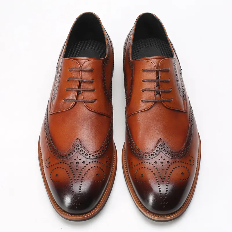 Wholesale Brogues Men Shoes Leather Shoes Genuine Dress Shoes For Men