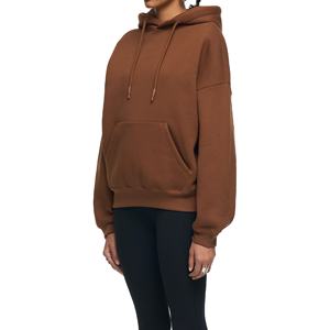 Pull surdimensionné 100% coton de luxe pour femmes sweat à capuche d'hiver lourd avec logo avant col à capuche personnalisé Street Wear - Product Image 4