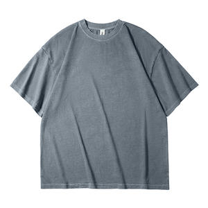 Unisex 100% Cotton Acid Wash T-Shirt Custom <b>Logo</b> Vintage Oversized Breathable Knitted Letter Pattern Unisex Fit Digital Printing - Product Image 5