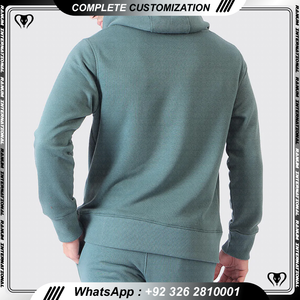 Custom XXL Men's Pullover Plain Fleece Fitness SweatSuit Gym Pant Jogging Sets con sudaderas con capucha Winter Logo Feature Trajes para hombre - Product Image 3