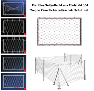 Filet <span class=keywords><strong>de</strong></span> protection flexible en câble d'acier inoxydable pour enclos d'animaux <span class=keywords><strong>de</strong></span> zoo, volières et balustrades à câbles X-Tend à embouts - Product Image 4