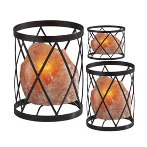 Himalayan Pink Salt Lamp Carved in Natural Shape with Cylinder and Iron Cage Sian Enterprises Natural Crafts - Product Image 6