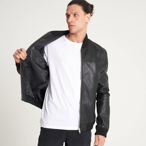 Alta calidad Nuevo diseño de cuero hecho a prueba de agua de cuero genuino Nueva llegada Precio razonable Bolsillos con cremallera Abrigos de cuero - Product Image 6