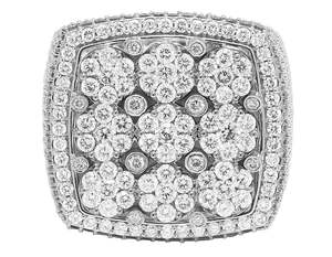 Anillo de campeón de moissanita de lujo para hombres VVS Diamond 925 Sterling Silver Hip Hop Jewelry - Product Image 5