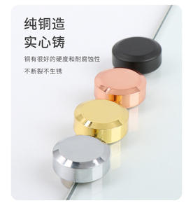 Zinc Alloy <b>Mirror</b> Clamp Fixed Holder Clip Wall Fixing Snap Buckle Modern Strong Durable Bathroom <b>Mirror</b> Hardware Accessories - Product Image 3