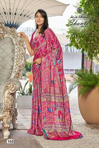 Shanti สดใสมอสฟอยล์ Saree ผู้ผลิตในอินเดีย - Product Image 5