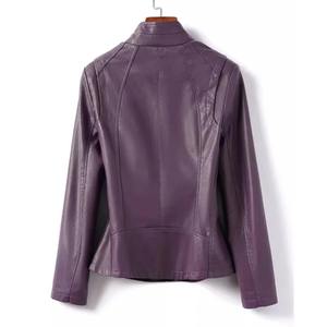 Chaqueta Bomber de cuero de Invierno para mujer, estilo explosión, nuevas prendas de vestir con solapa Regular para mujer, Tops de tendencia de moda impermeables de algodón - Product Image 5