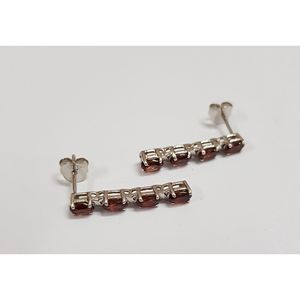 Classic Vintage White Garnet <b>Earrings</b> 18K Gold Plating <b>Stud</b> Hoop Styles Featuring Heart-shaped <b>Opal</b> Diamond Pearl Rose Gold Main - Product Image 5
