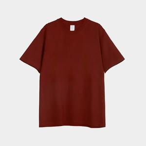 Camiseta de manga corta de talla grande para hombre de alta calidad 240 gramos microfibra Casual patrón sólido Puff estampado nueva ropa al por mayor - Product Image 1