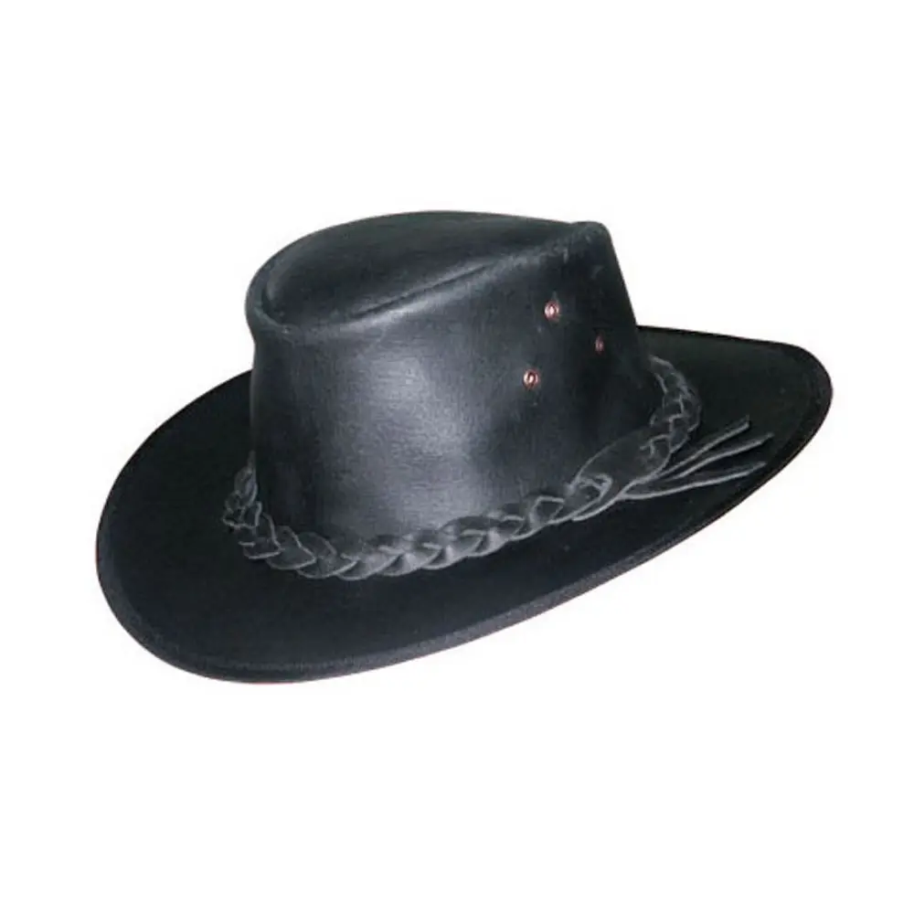 Topi koboi kulit kulit sapi gila, topi koboi Barat penjualan terbaik