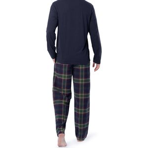 Top tendance hommes flanelle pantalon grande taille vêtements de nuit d'hiver fil teint doux respirant Plaid sommeil pyjama hommes flanelle pantalon - Product Image 3