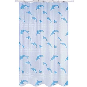 Tenda da Doccia in Poliestere PVA 180x200 con Delfini - Product Image 1