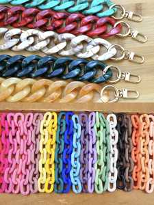 Chunky plastique téléphone chaîne sac remplacement chaîne sangles pour sac large sac à main décoratif acrylique lien chaîne sac poignée - Product Image 3