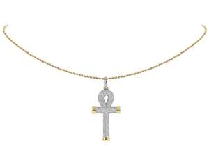 Diamant Moissanite taille ronde en pendentif croix de luxe à la mode Hip Hop glacé pour homme - Product Image 3