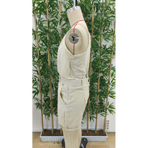 Women'<b>s</b> Halter Neck <b>Blouse</b> <b>and</b> Short Two-Piece Set, 25852 - Beige - Product Image 6
