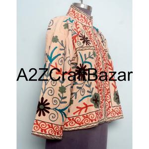 Eco Friendly Embossed Vintage Design Cotrise <b>Jacket</b> Eco-Friendly Breathable Cotton Lined Winter Outerwear For Womens - Product Image 4