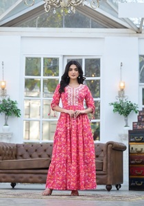 Nuevos Kurtis de Fiesta Cómodos, Largos hasta el Suelo, Tejidos en Lino/Algodón para Mujer, en Oferta Online - Product Image 2