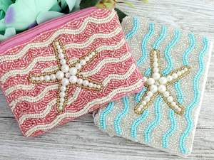 Colorful <b>Thread</b> Embroidery Pouch with <b>Beads</b> Customizable Color & Size Handmade Lightweight Design - Product Image 3