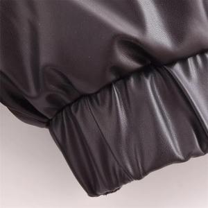 2025 automne nouveau produit mode décontracté vêtements pour femmes rétro polyvalent col court moto manteau veste haut - Product Image 5