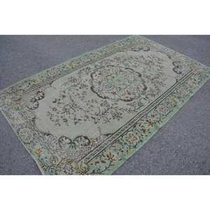 พรมตุรกีโบราณพื้นที่ขนาดใหญ่5.1 x 8.4ft คลาสสิกการออกแบบสีเบจเย็บปะติดปะต่อกันน้ำยางขนสัตว์แฮนด์เมดสำหรับตกแต่งห้องโถงห้อง - Product Image 2