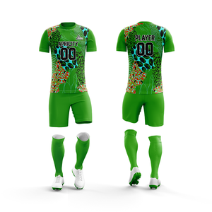 OEM personalizado 100% poliéster secado rápido respetuoso con el medio ambiente fútbol Jersey kits para hombres y mujeres adultos deportes uniforme ropa de equipo - Product Image 4