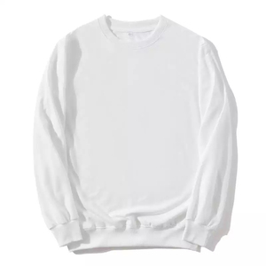 Alta calidad OEM pulóver liso teñido felpa en blanco Jogger blanco cuello redondo algodón personalizado con capucha cuello redondo sudadera para venta al por mayor - Product Image 4