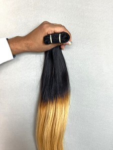 Extensions de cheveux humains de luxe 100% blond miel trame indienne droite soyeuse sans enchevêtrement et respectueuse des colorants pour un look glamour audacieux - Product Image 2