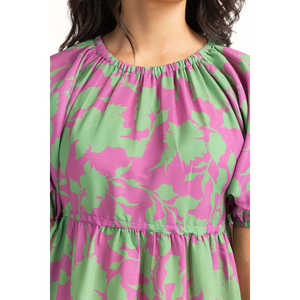 Robe décontractée d'été en coton pour femme WM-DRS-SS25-204, imprimé floral vintage, motif 3D, taille XL, coupe ajustée, haute qualité - Product Image 3