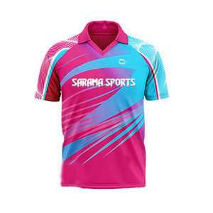 Fashion Customized Sublimation Cricket Kit Uniform Set Men Adult Sizes <b>Half</b> <b>Sleeve</b> <b>Shirt</b> Pant Set Custom Cricket Set - Product Image 2