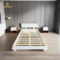 Lit d'enfant cadre jumeau minimaliste bois pin combiné avec MDF pour chambre bébés et enfants | Van Hue