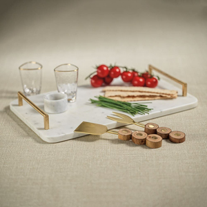 Attractive Handmade White <b>Marble</b> Serving <b>Tray</b> With Handle Polished Tea and Coffee Serving Dish Elegant Server <b>Tray</b> - Product Image 2