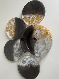 Posavasos Modernos de Resina, 4x4 Pulgadas, Cuadrados, de Lujo, Hechos a Mano, Accesorios para Bebidas, para Mesa de Centro, Decoración del Hogar, Múltiples Colores - Product Image 4