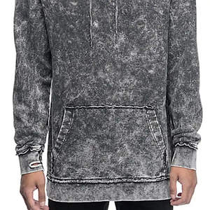 Sweats à capuche en denim délavé pour l'hiver, sweats à capuche en denim délavé de couleur personnalisée, vêtements de mode, sweats à capuche en denim délavé - Product Image 4