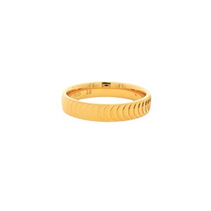 (Prix correspond uniquement au coût du travail) Bague de fiançailles et de mariage pour femme en or jaune 18K 22K 24K, forme de cœur, bande fine de 0,4 cm, 5,77 g - Product Image 4