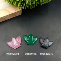 Pierres précieuses de haute qualité sculptées à la main en forme d'aigle, à dos plat, polies, pour la fabrication de bijoux, gemmes mélangées, effet de couleur bleu feu