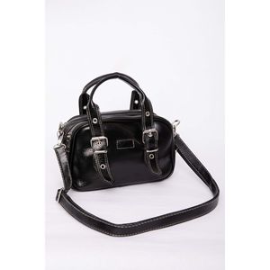 Bolso de Mano y Hombro Negro con Detalle de Cinturón, Accesorio de Moda - Product Image 1