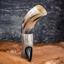 Corne à boire naturelle Viking de haute qualité polie écologique en corne de buffle Design animal - Product Image 3