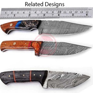 มีดสกินเนอร์เหล็กดามัสกัสทำด้วยมือพร้อมที่จับไม้ปรับแต่งได้คุณภาพระดับพรีเมียม - Product Image 6