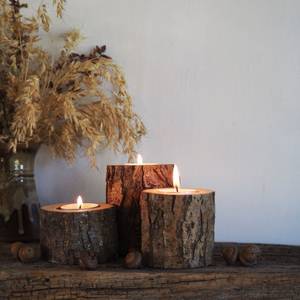 Venta al por mayor regalo de devolución de boda portavelas de madera estilo religioso rústico Ins soporte de Metal hecho a mano para la decoración del hogar - Product Image 2