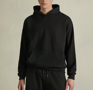 เสื้อฮู้ดดี้ทรงบ็อกซี่สำหรับผู้ชาย ผ้าฝรั่งเศสเทอร์รี่ 100% คอตตอน ทรงหลวม ไหล่ตก เหมาะสำหรับใส่ลำลองทุกวัน - Product Image 1