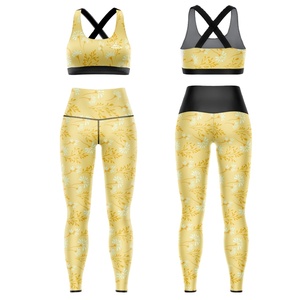 Best Superior Quality OEM Service New Arrival Women's <b>Yoga</b> <b>Set</b> Solid Front High Waist 2-Piece Eco-Friendly Quick Dry Comfortable - Product Image 1