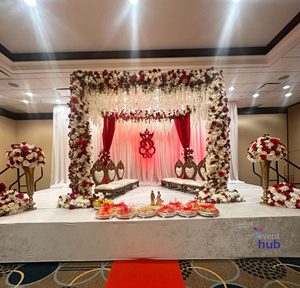 Grand Rajwada Haveli Style Luxury <b>Dome</b> Mandap Royal Golden Wedding Mandap Vintage Indian Weddings Wedding Decoration Supply USA - Product Image 2