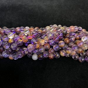 สร้อยคอลูกปัดควอทซ์สีม่วงสำหรับทำเครื่องประดับการทำเครื่องประดับการทำสมาธิจักระรับรู้โฟกัสพลังคริสตัลของขวัญ - Product Image 5