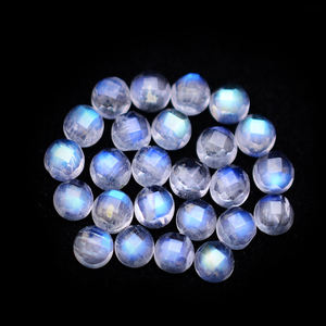 หินมูนสโตนสีรุ้งธรรมชาติขนาด4มม. 4.35cts หินสีขาวหนา3มม. จำนวน25ชิ้น - Product Image 5