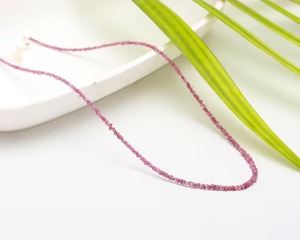 สร้อยคอลูกปัดเพชรสีชมพูธรรมชาติสีเงินสเตอร์ลิง925 2-3มม. สำหรับทำเครื่องประดับด้วยก้อน - Product Image 4