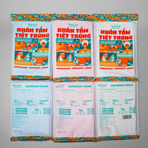 Serviettes de bain jetables Kawaii en bleu blanc rose serviettes de plage de voyage compactes pour les voyages d'affaires - Product Image 2