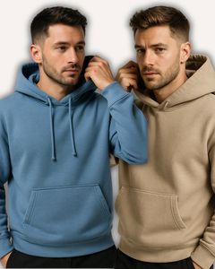 Sweatshirt à capuche unisexe en coton uni surdimensionné personnalisé pour l'hiver Sweatshirt à capuche unisexe Tissu doux et confortable de haute qualité - Product Image 5