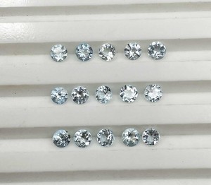 Natural <b>Aquamarine</b> Round Cut Loose Gemstone Lot 1.75-3.50 MM <b>Aquamarine</b> Gemstone For Jewelry Making Stone - Product Image 2