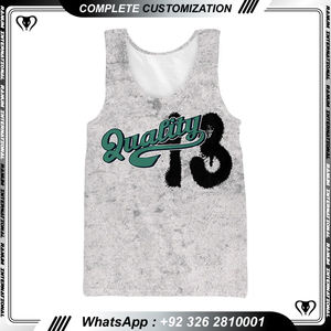 Camiseta sin mangas de entrenamiento para hombre, camiseta de atletismo, camiseta sin mangas de entrenamiento para correr estampada - Product Image 4