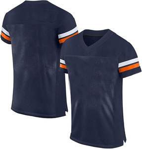 Custom Short Sleeve V-Neck American Football Jerseys Breathable Polyester Sublimation Printed <b>Shirts</b> in Plus Sizes for <b>Summer</b> - Product Image 2